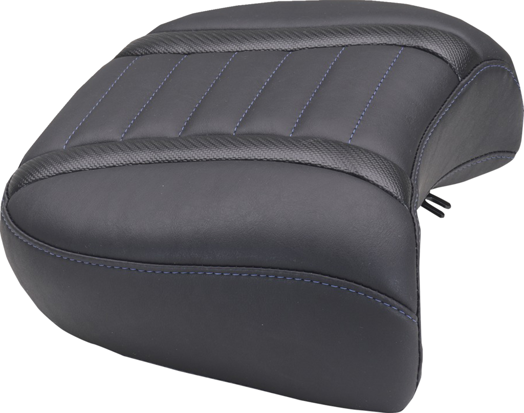 MUSTANG Deluxe Passenger Seat - Wide - Sky Blue Stitch - FLT/FLH '23-'25 88420SB — image 1