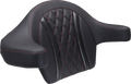 MUSTANG Deluxe Extended Arm Wrap-around Backrest - Diamond - Dark Cherry Stitch - FLT/FLH '23-'25 88430DC — image 1