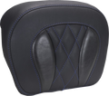 MUSTANG Chopped Tour-Pak® Pad - Sky Blue Stitching - FLH/FLT '23-'25 88440SB — image 1