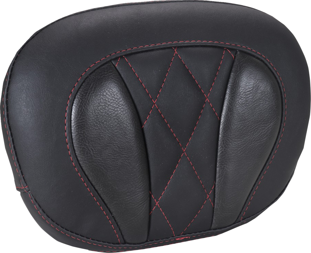 MUSTANG Deluxe Sissy Bar Pad - Diamond - Dark Cherry Stitch - FLT/FLH '23-'25 88450DC — image 1