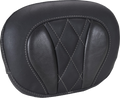 MUSTANG Deluxe Sissy Bar Pad - Diamond - Gunmetal Stitch - FLT/FLH '23-'25 88450GM — image 1