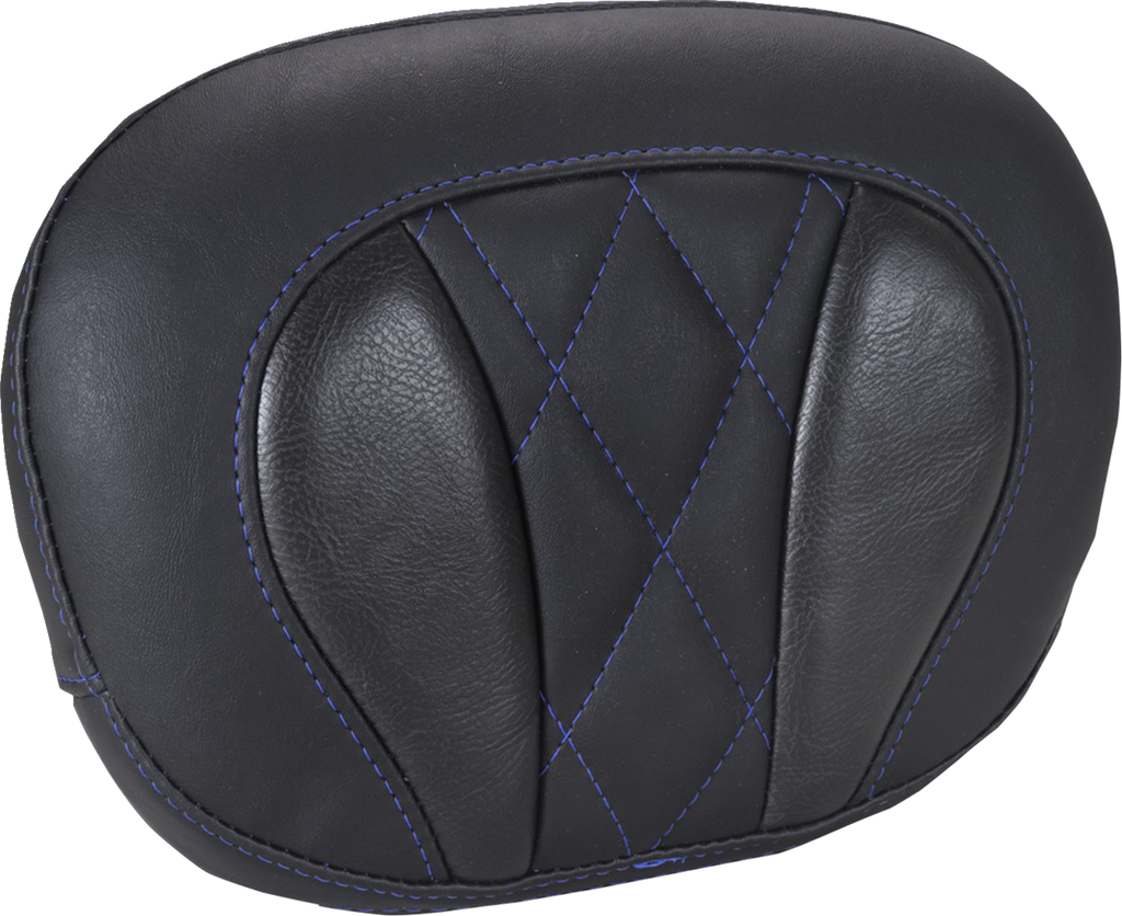 MUSTANG Deluxe Sissy Bar Pad - Diamond - Sky Blue Stitch - FLT/FLH '23-'25 88450SB — image 1