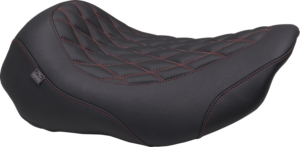 MUSTANG Wide Tripper™ Seat - Solo - Dark Cherry Stitching - FLT/FLH '23-'25 88503DC — image 1