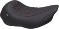 MUSTANG Wide Tripper™ Seat - Solo - Dark Cherry Stitching - FLT/FLH '23-'25 88503DC — image 1