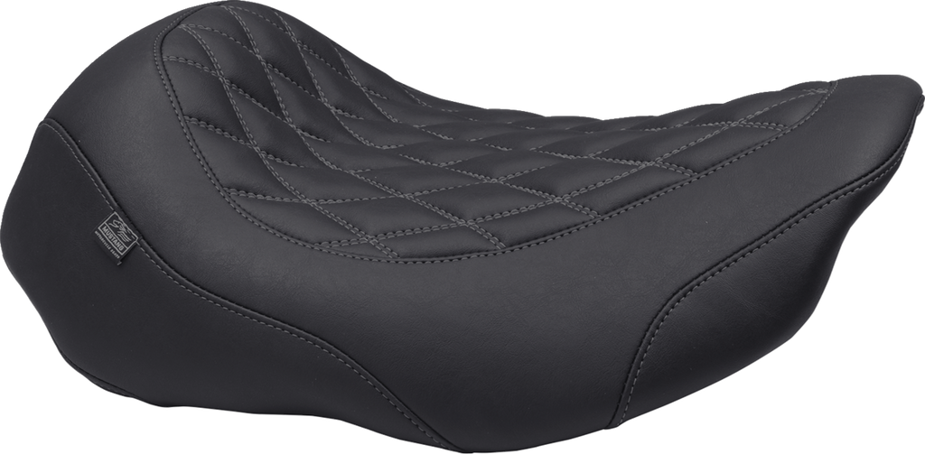 MUSTANG Wide Tripper™ Seat - Solo - Gun Metal Stitching - FLT/FLH '23-'25 88503GM — image 1