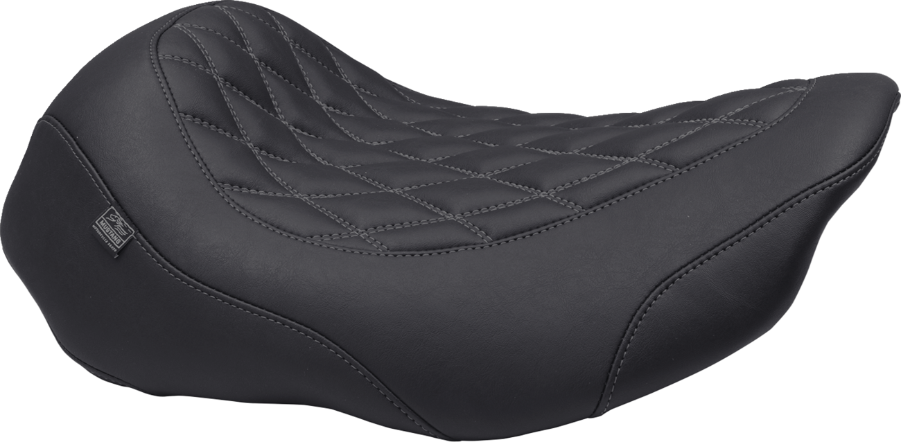 MUSTANG Wide Tripper™ Seat - Solo - Gun Metal Stitching - FLT/FLH '23-'25 88503GM — image 1