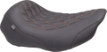 MUSTANG Wide Tripper™ Seat - Solo - Mandarin Orange Stitching - FLT/FLH '23-'25 88503MO — image 1