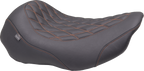 MUSTANG Wide Tripper™ Seat - Solo - Mandarin Orange Stitching - FLT/FLH '23-'25 88503MO — image 1