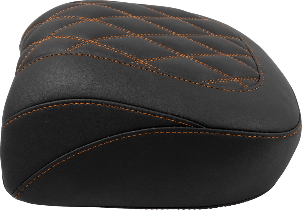 MUSTANG Wide Tripper™ Seat - Passenger - Mandarin Orange Stitching - FLT/FLH '23-'25 88511MO — image 1
