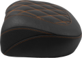 MUSTANG Wide Tripper™ Seat - Passenger - Mandarin Orange Stitching - FLT/FLH '23-'25 88511MO — image 1