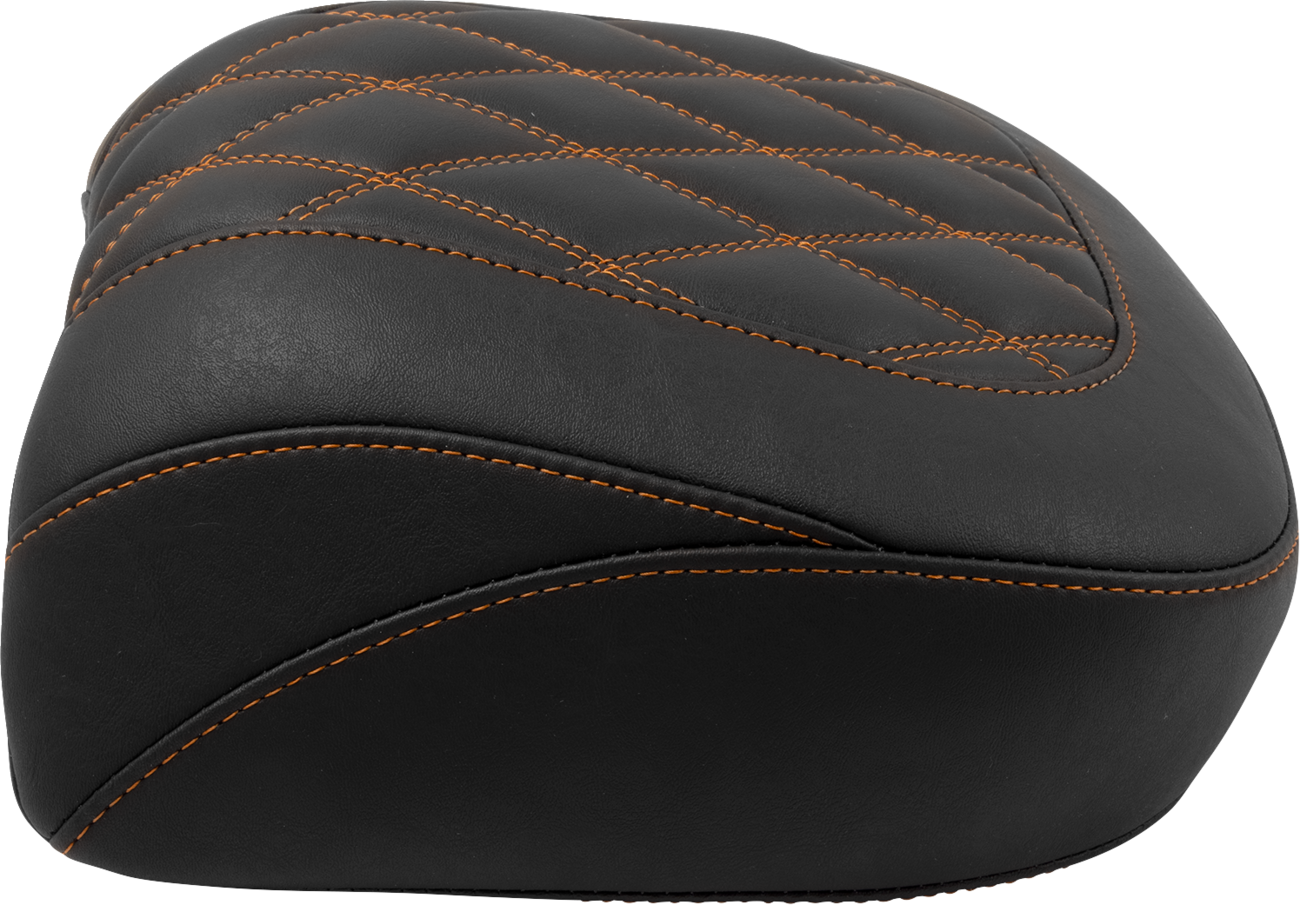 MUSTANG Wide Tripper™ Seat - Passenger - Mandarin Orange Stitching - FLT/FLH '23-'25 88511MO — image 1