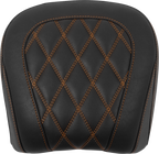 MUSTANG Wide Tripper™ Seat - Passenger - Mandarin Orange Stitching - FLT/FLH '23-'25 88511MO — image 2