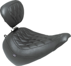 MUSTANG Wide Tripper™ Solo Seat - w/ Backrest - Diamond - Black Stitch - FXBR '23-'25 89027 — image 1