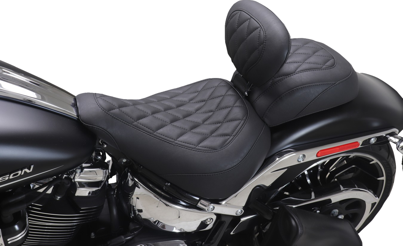 MUSTANG Wide Tripper™ Solo Seat - w/ Backrest - Diamond - Black Stitch - FXBR '23-'25 89027 — image 3