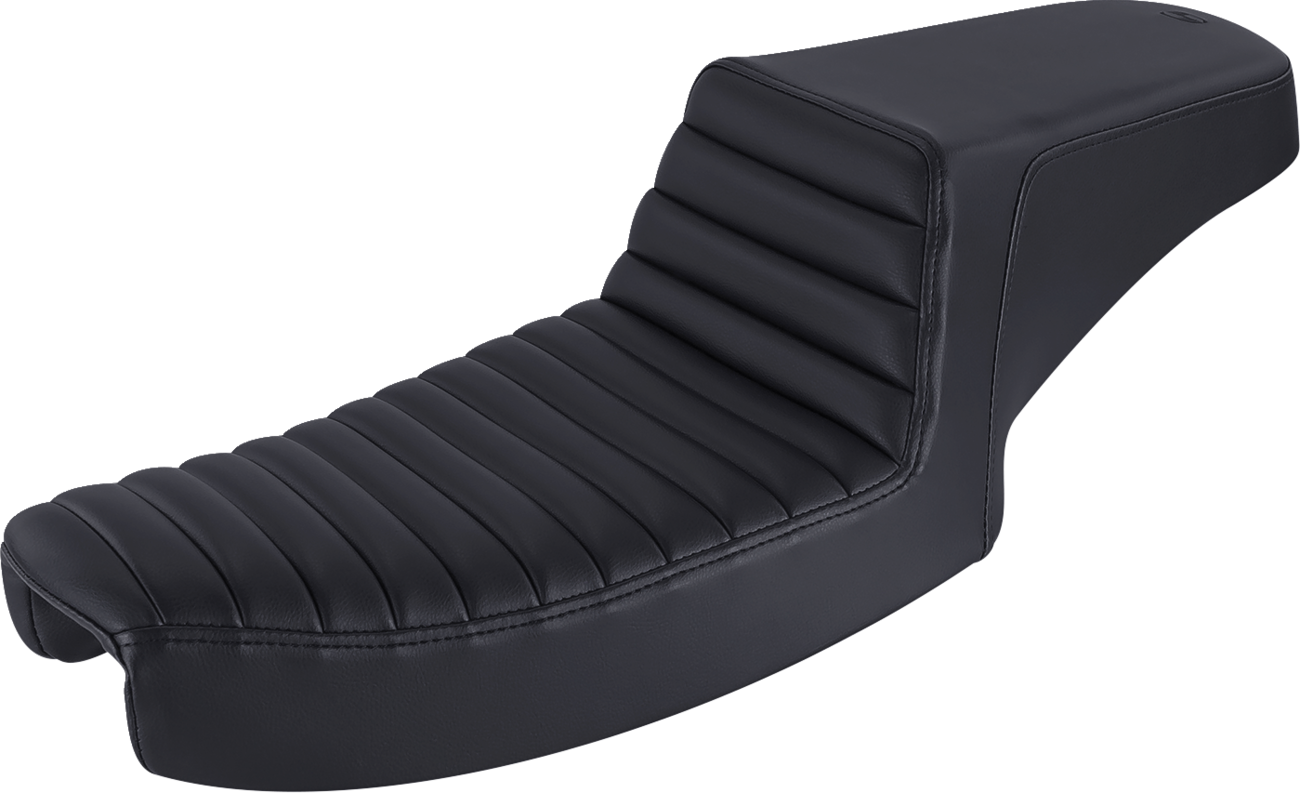 SADDLEMEN Step-Up Seat - Front Tuck-n-Roll - Black - Dyna 891-04-171 — image 1