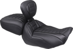 MUSTANG Deluxe Touring Solo Seat - w/ Backrest - Black Stitch - FLT/FLH '23-'25 89401 — image 2