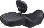 MUSTANG Deluxe Touring Solo Seat - w/ Backrest - Gunmetal Stitch - FLT/FLH '23-'25 89401GM — image 2