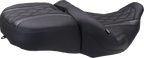 MUSTANG Deluxe One-Piece, 2-Up Seat - Diamond - Black Stitch - FLT/FLH '23-'25 89411 — image 2