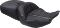 MUSTANG Deluxe One-Piece, 2-Up Seat - Diamond - Dark Cherry Stitch - FLT/FLH '23-'25 89411DC — image 1