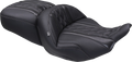 MUSTANG Deluxe One-Piece, 2-Up Seat - Diamond - Gunmetal Stitch - FLT/FLH '23-'25 89411GM — image 1