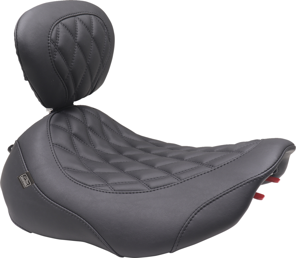 MUSTANG Wide Tripper™ Seat - Solo - Black Stitching - FLT/FLH '23-'25 89503 — image 1