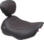 MUSTANG Wide Tripper™ Seat - Solo - Dark Cherry Stitching - FLT/FLH '23-'25 89503DC — image 1