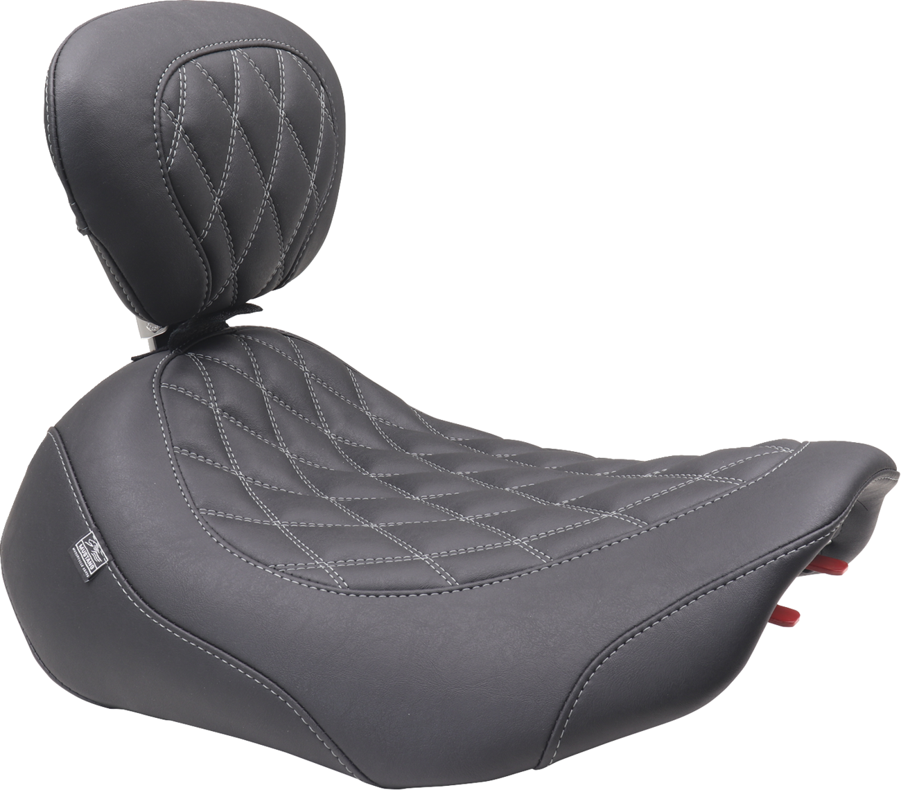 MUSTANG Wide Tripper™ Seat - Solo - Gun Metal Stitching - FLT/FLH '23-'25 89503GM — image 1