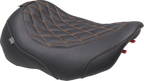 MUSTANG Wide Tripper™ Seat - Solo - Mandarin Orange Stitching - FLT/FLH '23-'25 89503MO — image 2