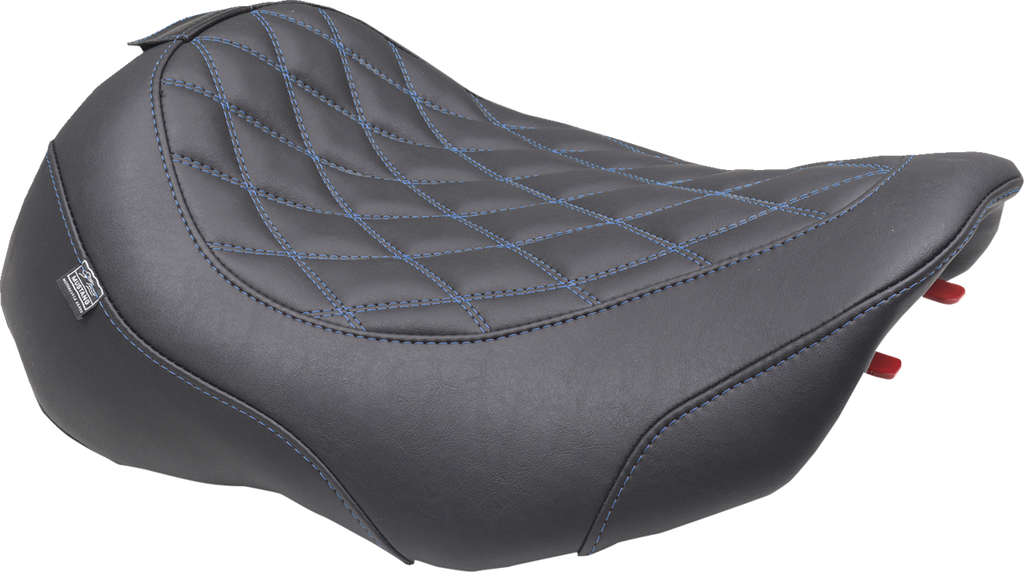 MUSTANG Wide Tripper™ Seat - Solo - Sky Blue Stitching - FLT/FLH '23-'25 89503SB — image 2