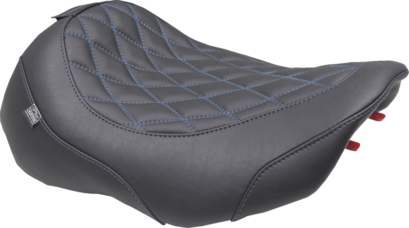 MUSTANG Wide Tripper™ Seat - Solo - Sky Blue Stitching - FLT/FLH '23-'25 89503SB — image 2