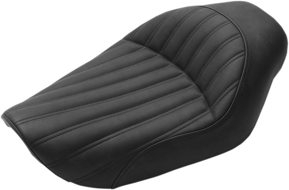 SADDLEMEN Knuckle Solo Seat - Ribbed - Black - FXD '96-'03 896-04-0023 — image 1