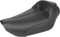 SADDLEMEN Dominator Solo Seat - w/o Backrest- Black w/ Gray Stitching - FXD/WG '96-'03 896-04-0042 — image 1