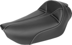 SADDLEMEN Dominator Solo Seat - w/o Backrest- Black w/ Gray Stitching - FXD/WG '96-'03 896-04-0042 — image 1