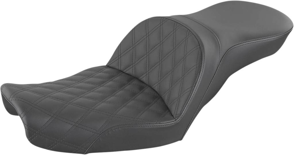SADDLEMEN Explorer Seat - Lattice Stitched - Dyna '96-'03 896-04-029LS — image 1
