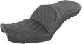 SADDLEMEN Explorer Seat - Lattice Stitched - Dyna '96-'03 896-04-029LS — image 1