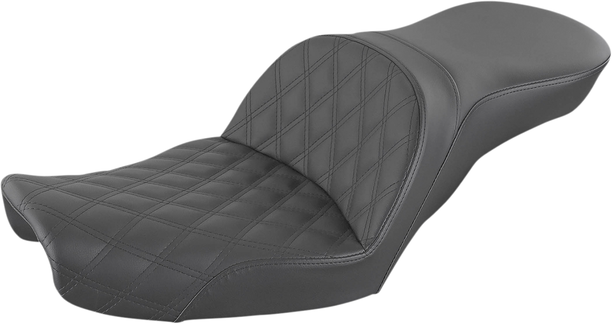 SADDLEMEN Explorer Seat - Lattice Stitched - Dyna '96-'03 896-04-029LS — image 1