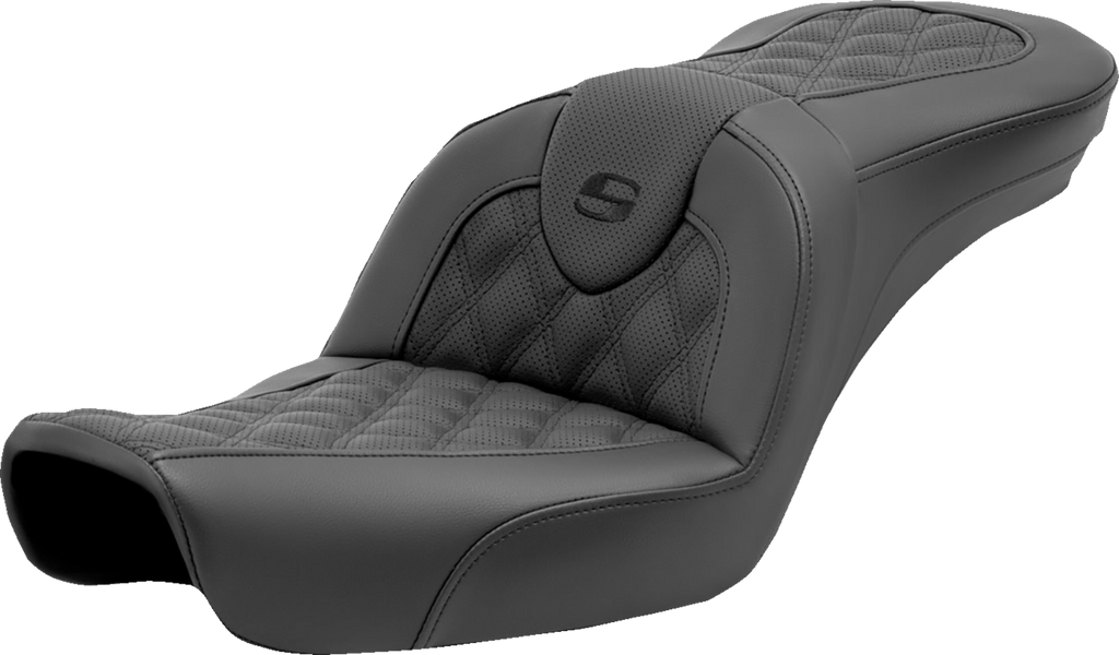 SADDLEMEN Roadsofa™ Seat - Lattice Stitch - without Backrest - FXD '96-'03 896-04-182 — image 1