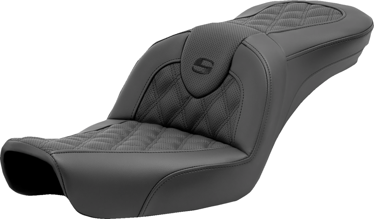 SADDLEMEN Roadsofa™ Seat - Lattice Stitch - without Backrest - FXD '96-'03 896-04-182 — image 1