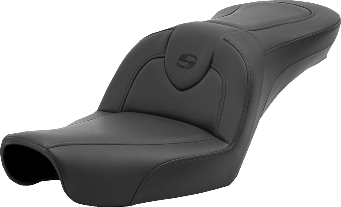 SADDLEMEN Roadsofa™ Seat - without Backrest - Black/Black Stitching - FXD '96-'03 896-04-187 — image 1