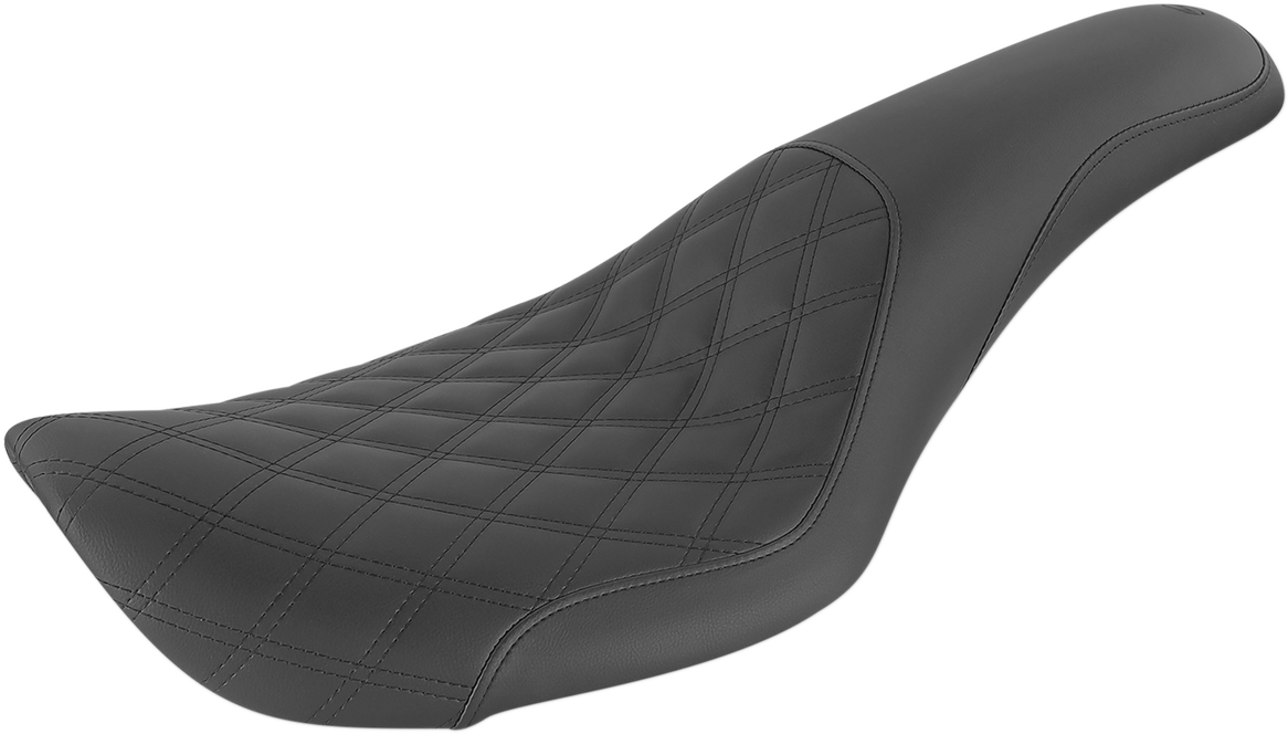 SADDLEMEN Profiler Seat - Front Lattice/Rear Smooth - Black - FXDWG '96-'03 896-05-149 — image 1