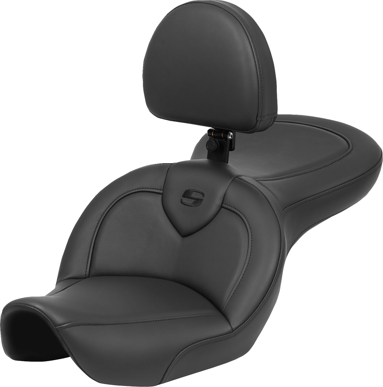 SADDLEMEN Roadsofa™ Seat - with Backrest - Black - FXDWG '96-'23 896-05-187BR — image 1