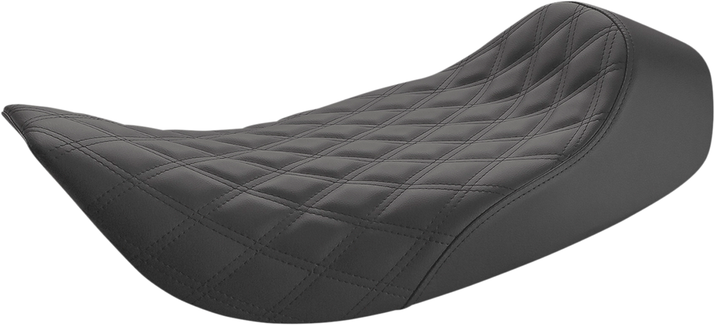 SADDLEMEN Renegade™ Solo Seat - Lattice Stitched - Black - FLH '97-'07 897-06-002LS — image 1