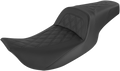 SADDLEMEN Slim Seat - Black - Lattice Stitch - '99-'07 FL 897-06-162 — image 1