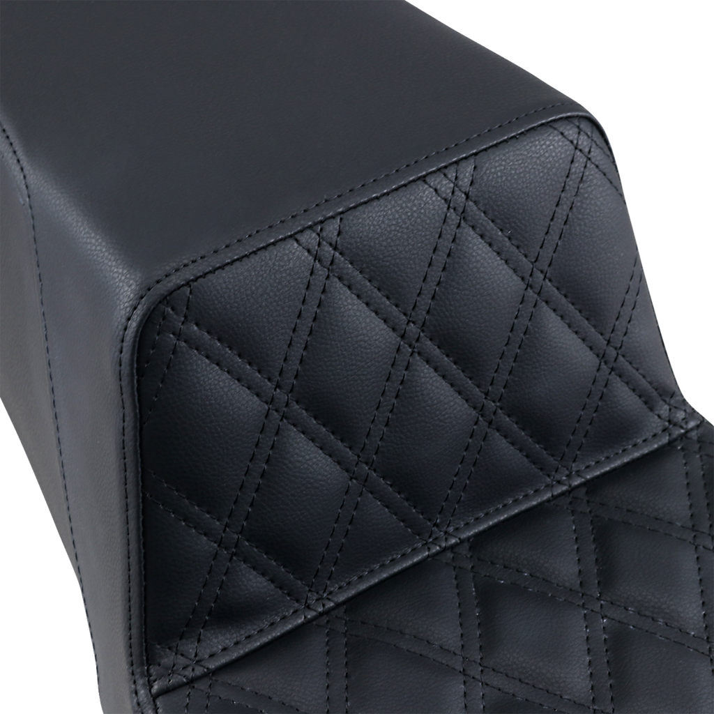 SADDLEMEN Step-Up Seat - Front Lattice Stitch - Black 897-06-172 — image 2