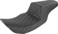 SADDLEMEN Step-Up Seat - Full Lattice Stitch - Black - FLHR/FLHX 897-06-175 — image 1
