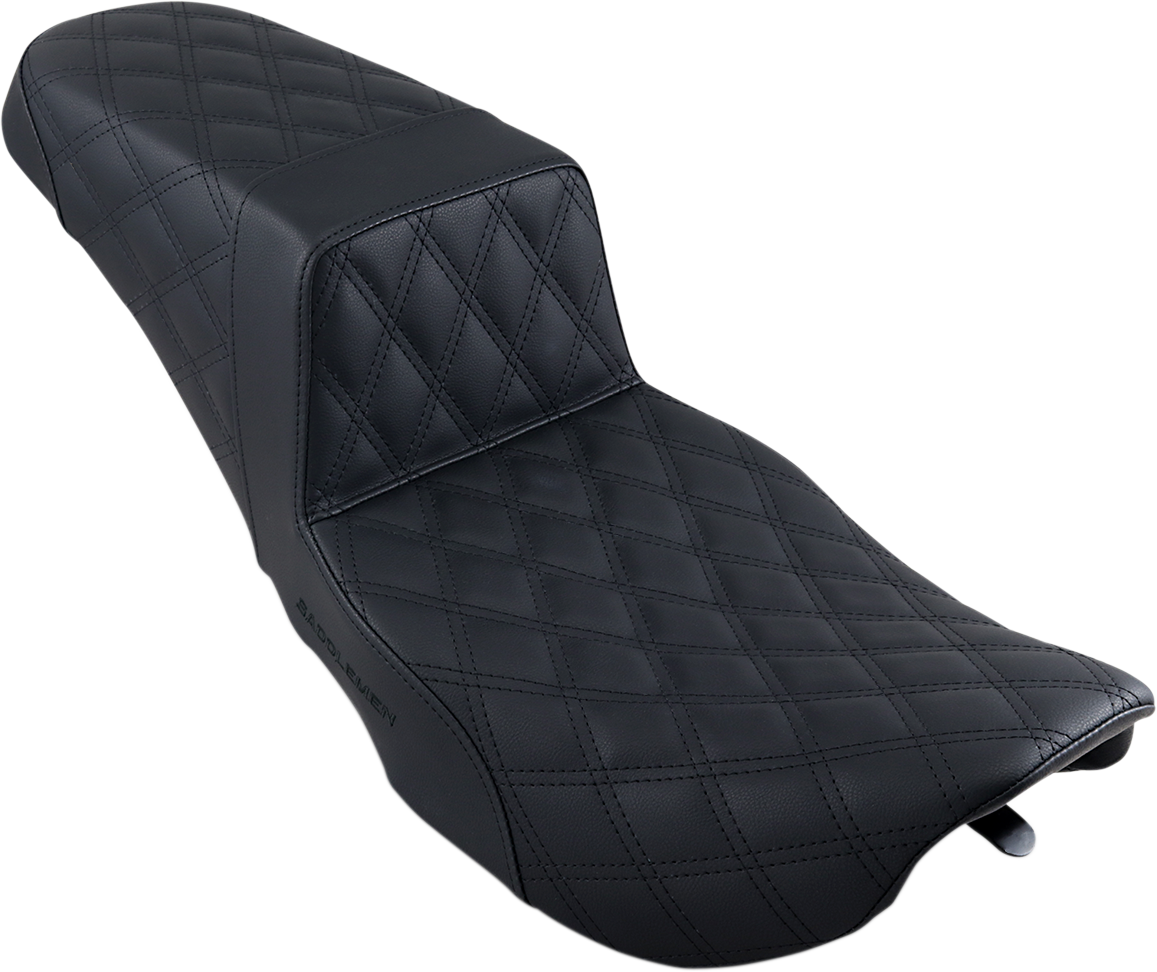 SADDLEMEN Step-Up Seat - Full Lattice Stitch - Black - FLHR/FLHX 897-06-175 — image 2