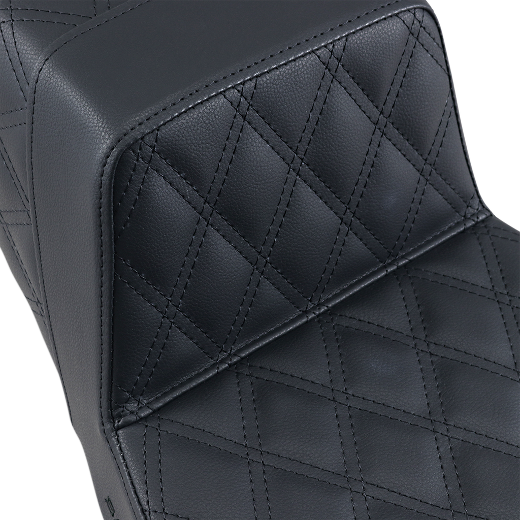 SADDLEMEN Step-Up Seat - Full Lattice Stitch - Black - FLHR/FLHX 897-06-175 — image 3