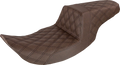 SADDLEMEN Step-Up Seat - Full Lattice Stitch - Brown 897-06-175BR — image 1