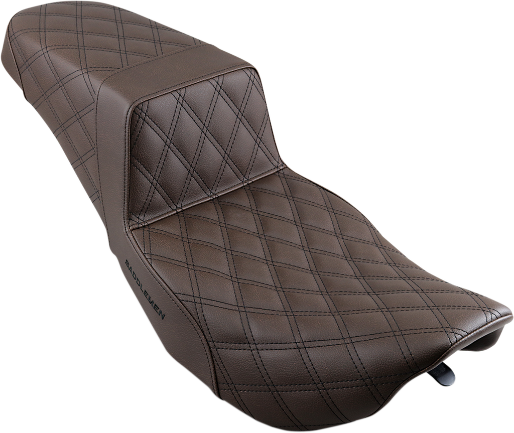 SADDLEMEN Step-Up Seat - Full Lattice Stitch - Brown 897-06-175BR — image 2