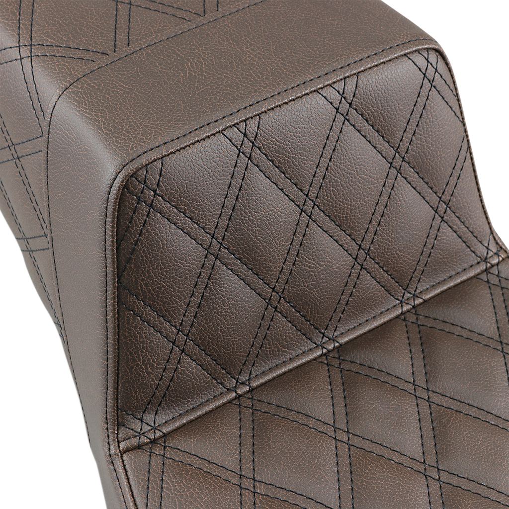 SADDLEMEN Step-Up Seat - Full Lattice Stitch - Brown 897-06-175BR — image 3